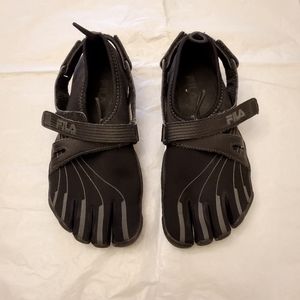 Women's Fila Black Skele-Toes EZ Slide